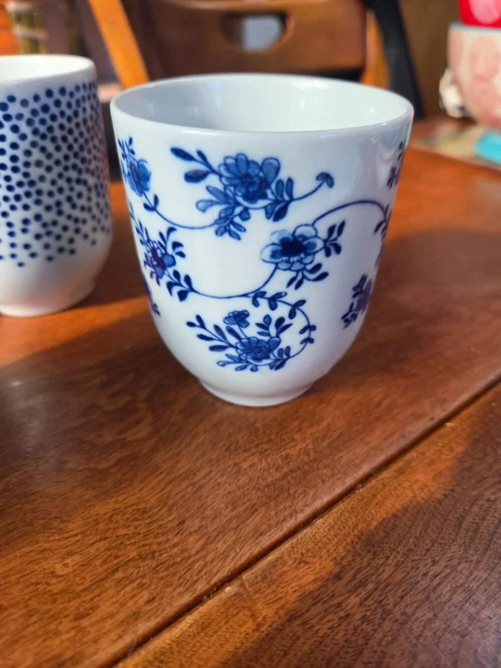 ikea cups/sake/ blue and white assorted colors one cup measures 3.5 inches